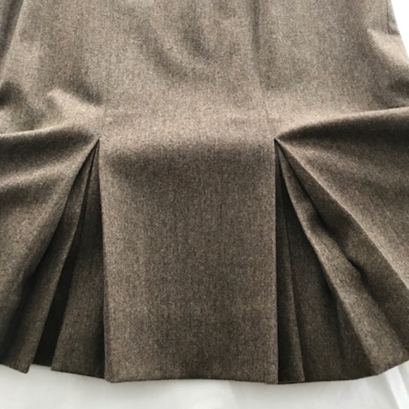 Brown Wool/Cashmere pencil skirt - Picture 3 of 4